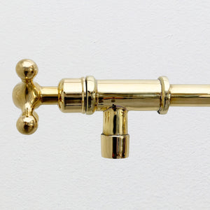 Unlacquered Brass Double-Joint Pot Filler with Cross Handles