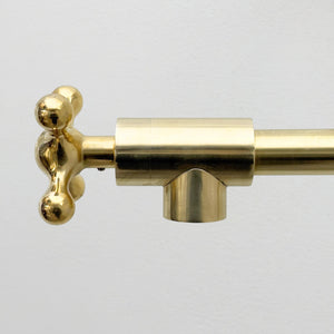 Unlacquered Brass Swing-Arm Pot Filler with Cross Handles