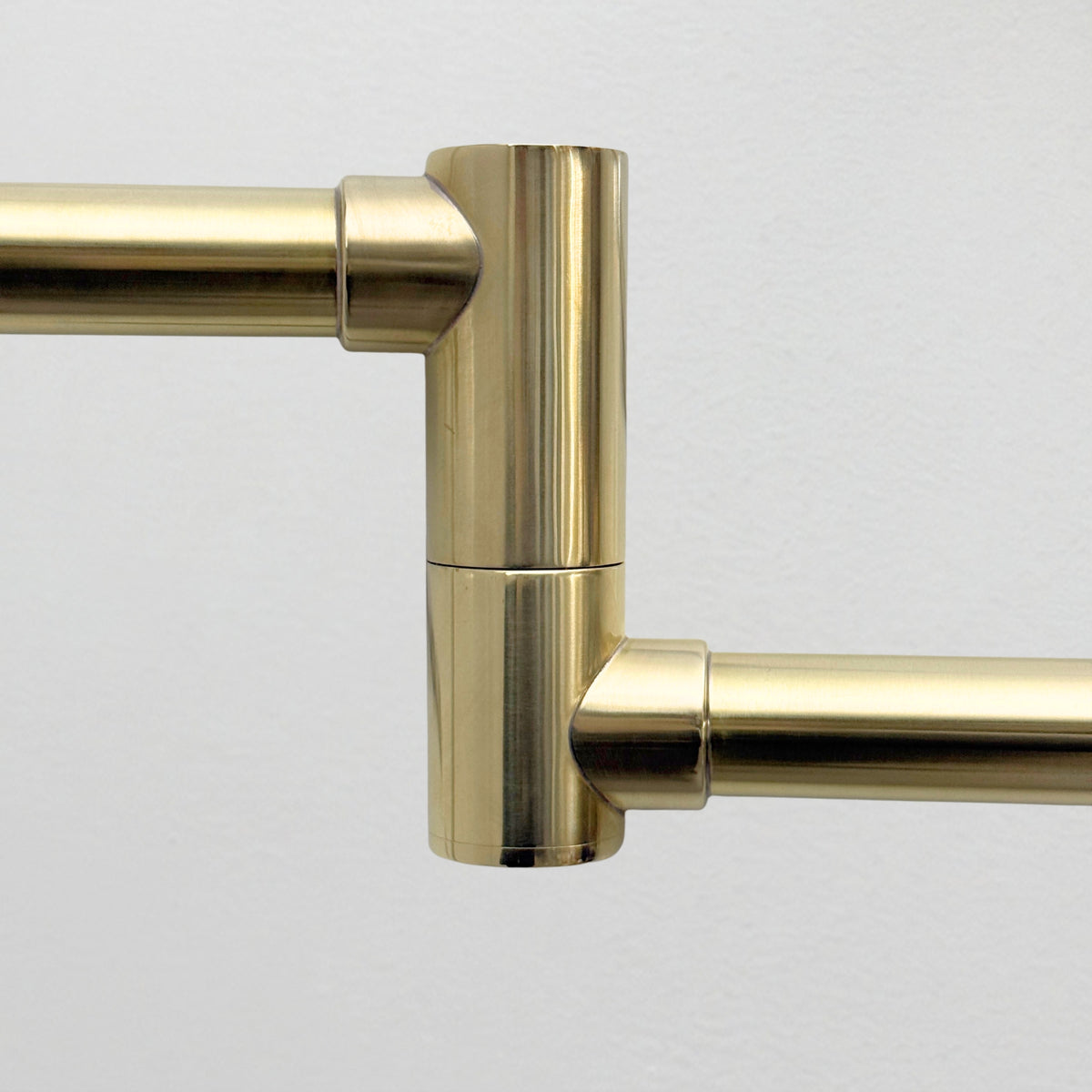 Unlacquered Brass Swing-Arm Pot Filler with Cross Handles