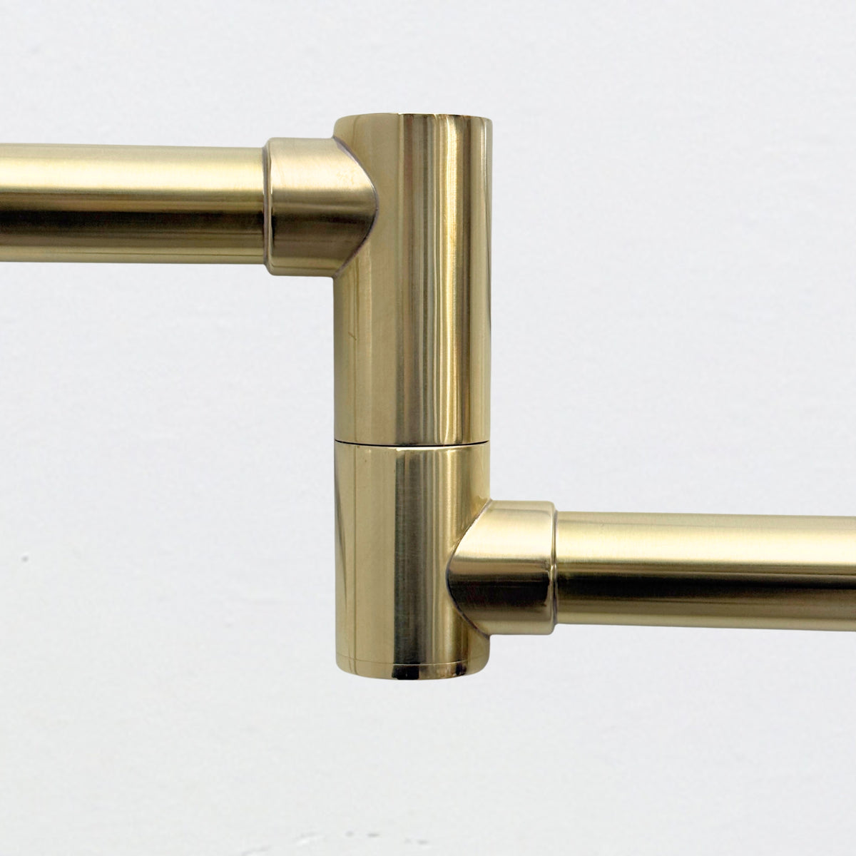 Unlacquered Brass Folding Pot Filler with Lever Handles