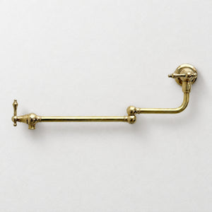 Unlacquered Brass Pot Filler with Lever Handles