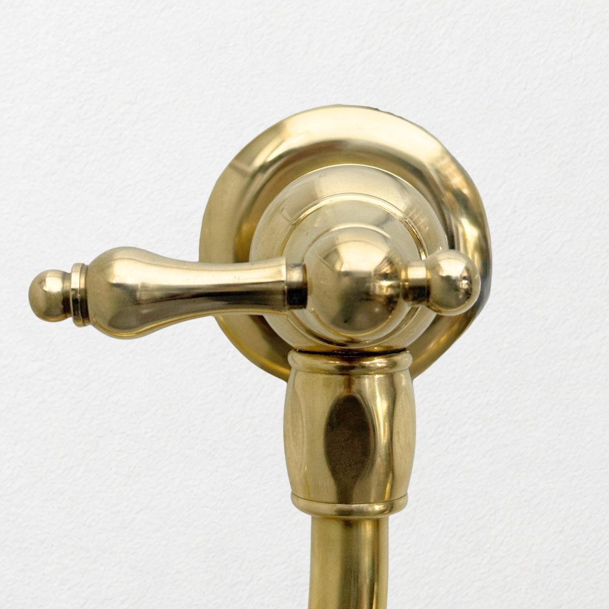 Unlacquered Brass Pot Filler with Lever Handles