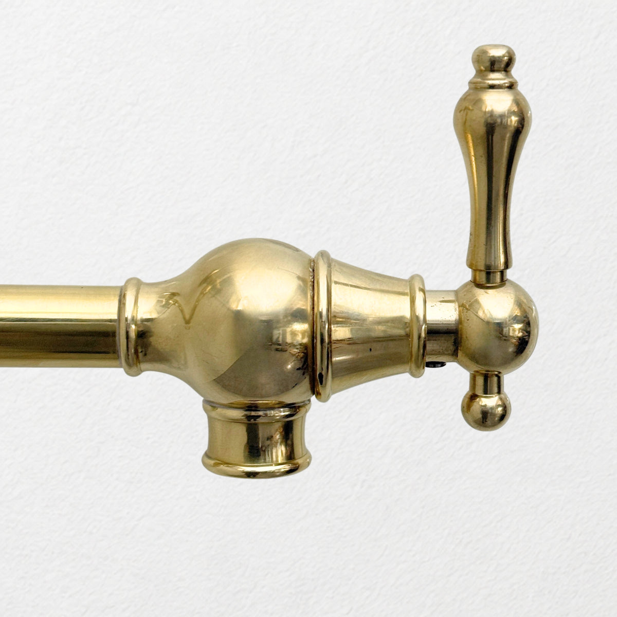 Unlacquered Brass Pot Filler with Lever Handles