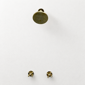Unlacquered Brass Adjustable 6" Flat Round Rain Shower System, Short Arm