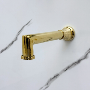 Unlacquered Brass Adjustable Square Rain Shower System with Handheld & Tub Filler — Straight arm (UBCSS-016) — detail view 12