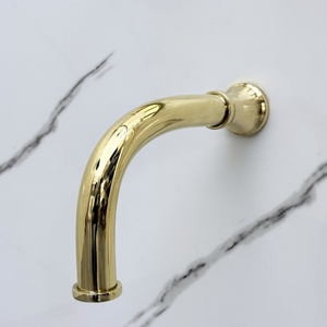 Unlacquered Brass Round Rain Shower System with Handheld & Tub Filler — Short arm (UBCSS-013) — detail view 11