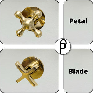 Unlacquered Brass Adjustable 6" Round Rain Shower System, Straight Arm