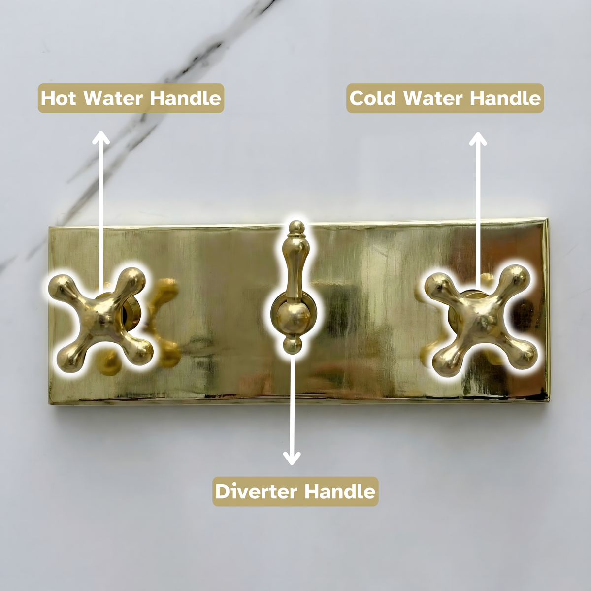 Unlacquered Brass Adjustable Flat Round Rain Shower System with Handheld — Arcuate arm (UBCSS-012) — detail view 11