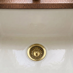 Unlacquered Brass Sink Strainer, Solid Brass Kitchen Sink Strainer