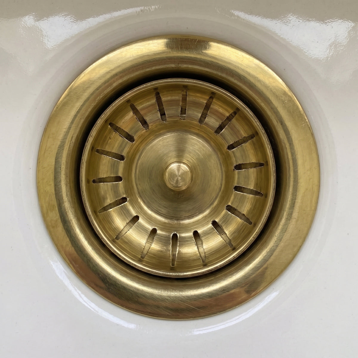 Unlacquered Brass Sink Strainer, Solid Brass Kitchen Sink Strainer