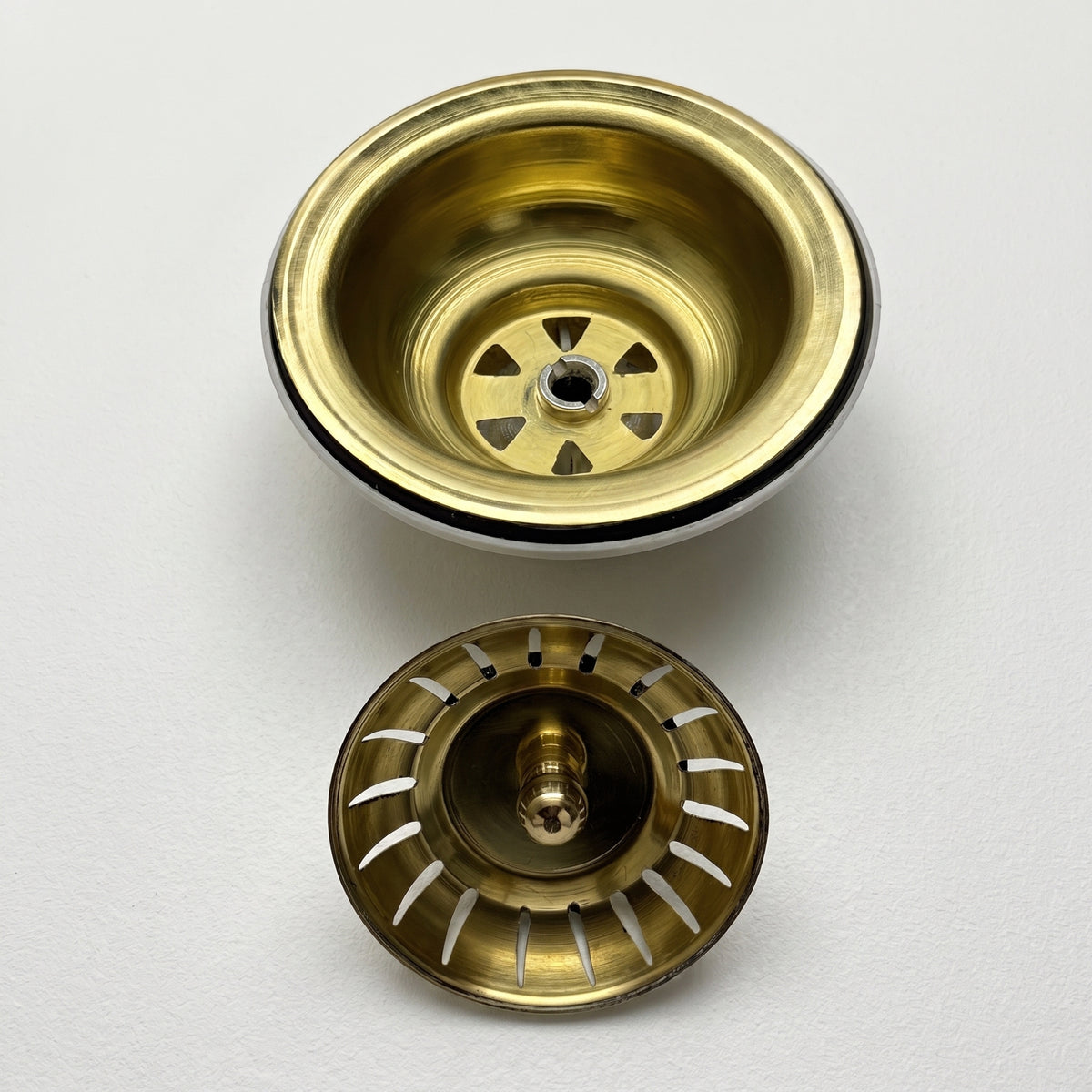 Unlacquered Brass Sink Strainer, Solid Brass Kitchen Sink Strainer