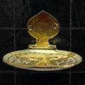 Unlacquered Brass Soap Dish, Wall-Mounted Engraved Brass Soap Tray