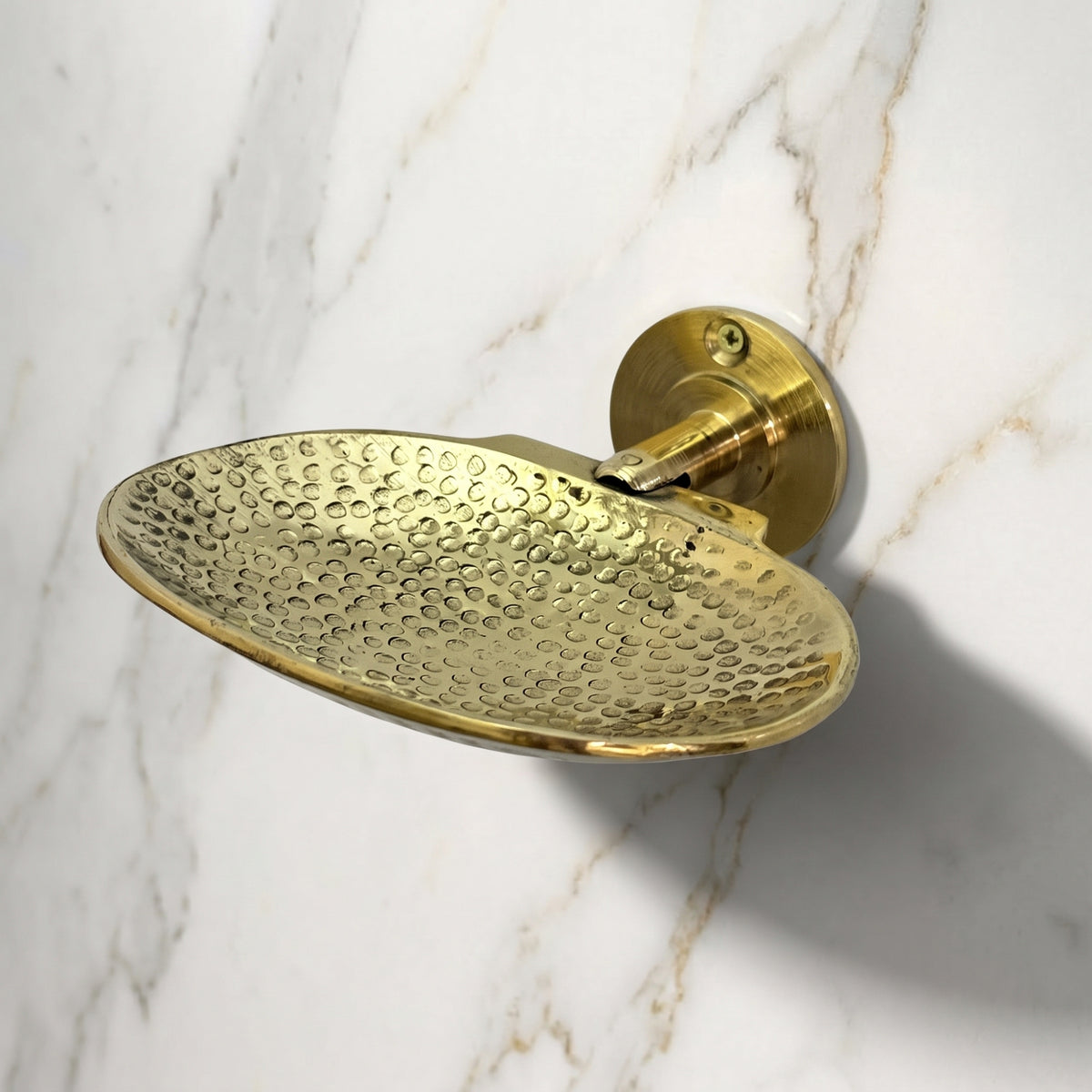 Unlacquered Brass Soap Dish, Wall-Mounted Hammered Brass Soap Tray