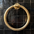 Unlacquered Brass Towel Holder, Brass Hammered Towel Hanger, Bathroom Wall Mounted Towel Ring