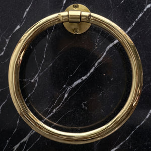 Unlacquered Brass Towel Holder, Solid Brass Towel Hanger, Bathroom Wall Mounted Towel Ring