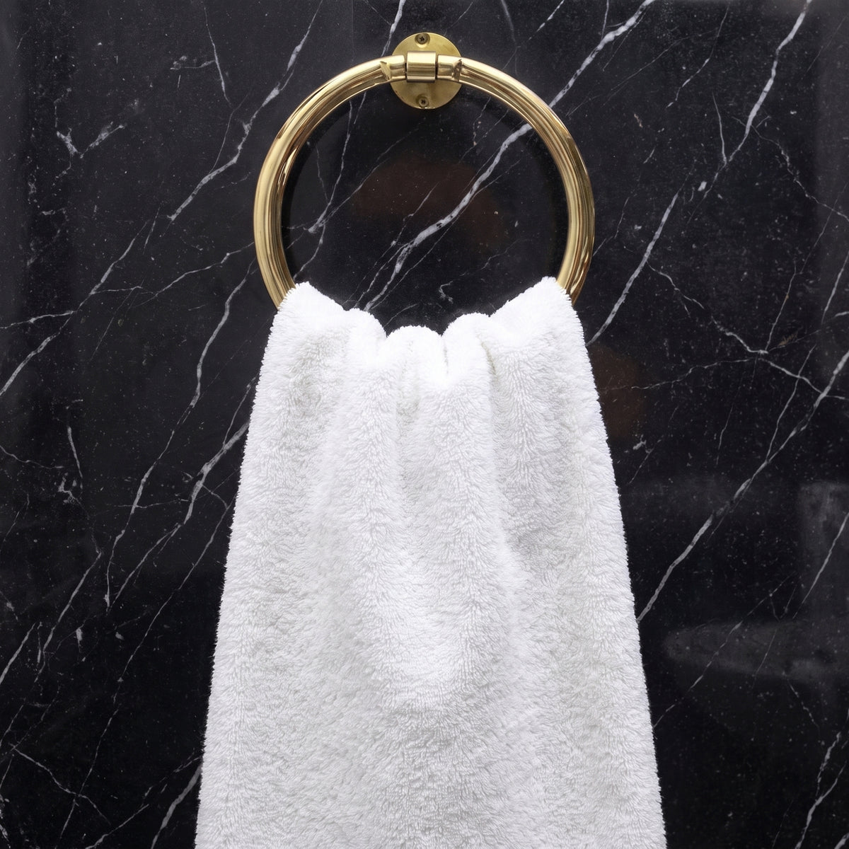 Unlacquered Brass Towel Holder, Solid Brass Towel Hanger, Bathroom Wall Mounted Towel Ring