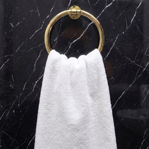 Unlacquered Brass Towel Holder, Solid Brass Towel Hanger, Bathroom Wall Mounted Towel Ring