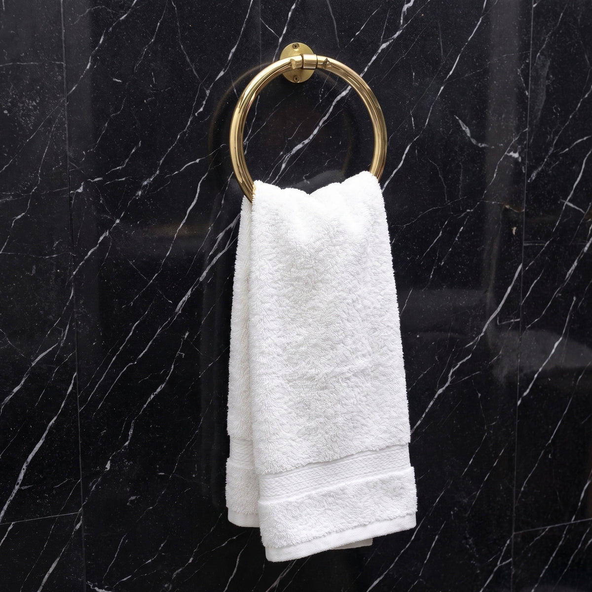 Unlacquered Brass Towel Holder, Solid Brass Towel Hanger, Bathroom Wall Mounted Towel Ring