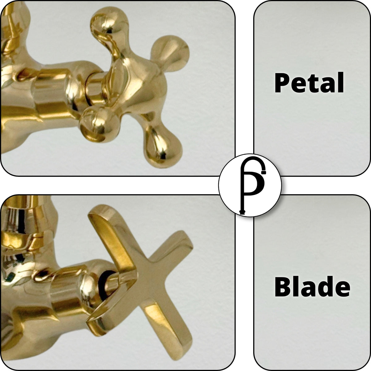 Unlacquered Brass Victorian Single Hole Faucet with Cross Handles