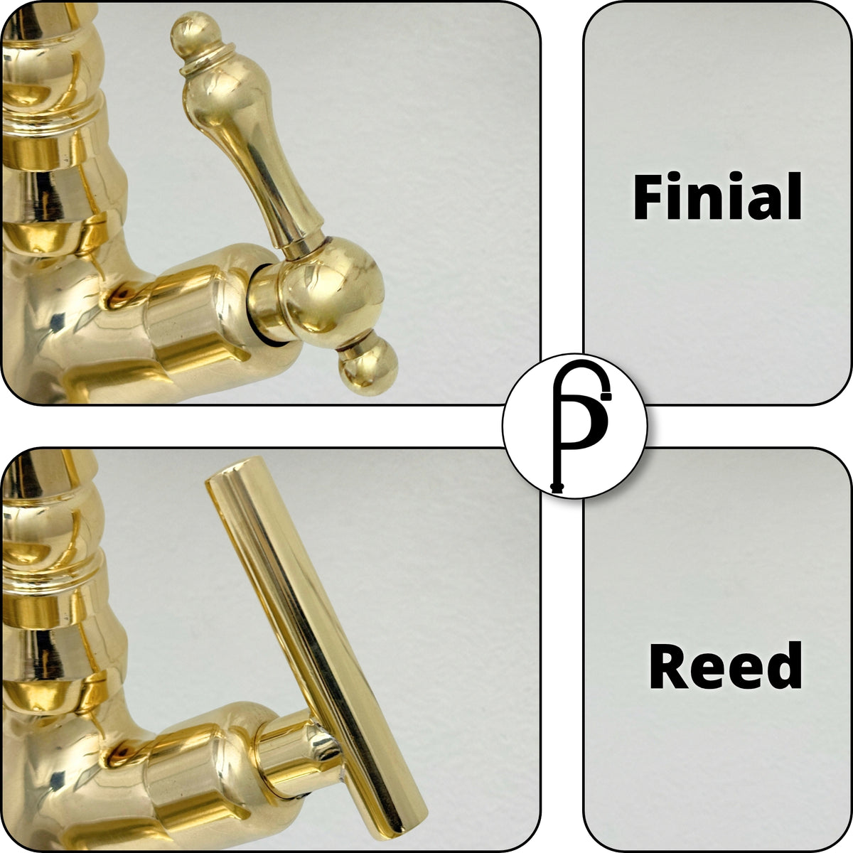 Unlacquered Brass Victorian Single Hole Faucet with Lever Handles