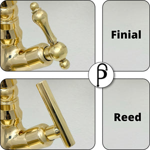 Unlacquered Brass Victorian Single Hole Faucet with Lever Handles