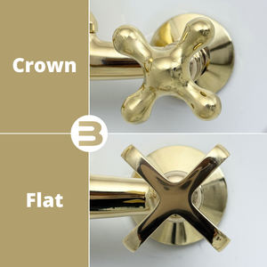 Unlacquered Brass Wall-Mount Bathroom Faucet