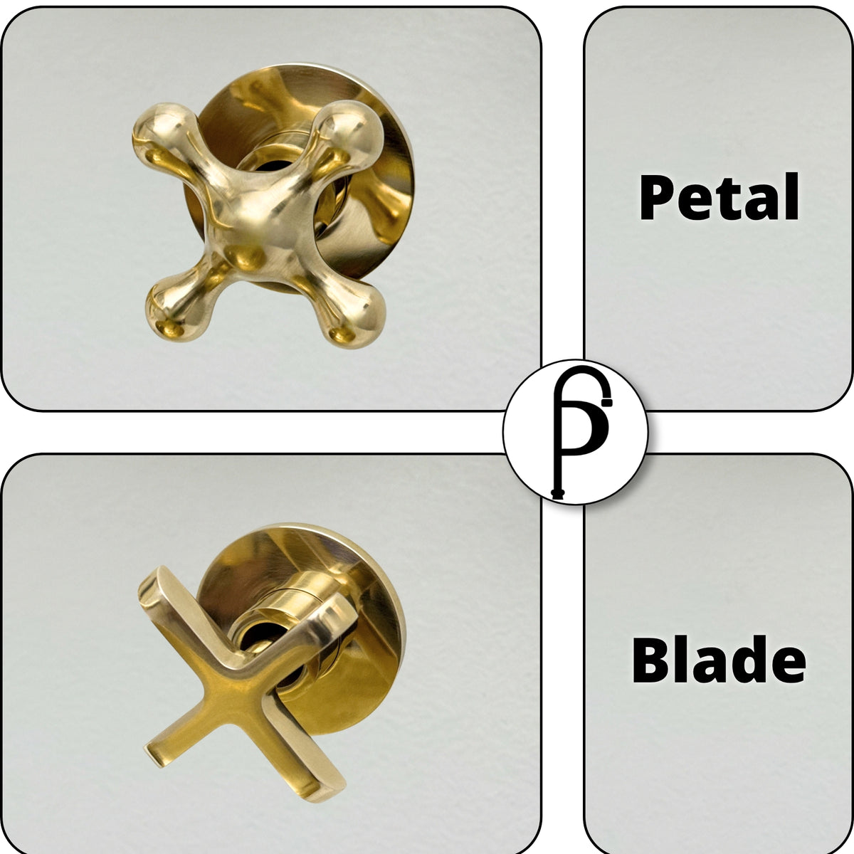 Unlacquered Brass Wall-Mount Faucet with Cross handles