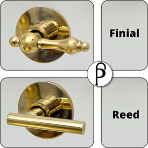 Unlacquered Brass Wall-Mount Sink Faucet with Lever handles