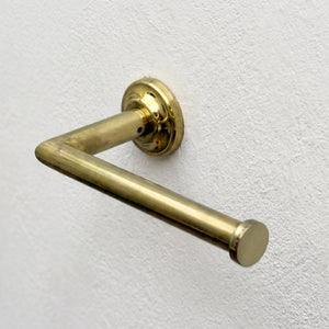 Unlacquered Brass Wall Mount Toilet Paper Holder, Solid Brass Toilet Roll Holder
