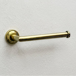 Unlacquered Brass Wall Mount Toilet Paper Holder, Solid Brass Toilet Roll Holder
