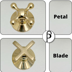 Unlacquered Brass Gooseneck Widespread Bathroom Faucet with Cross Handles – Classic Arc