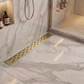 Unlacquered Solid Brass Linear Shower Drain