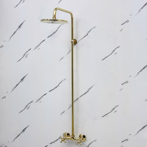 Unlacquered Brass Exposed Shower System