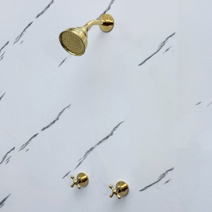 Unlacquered Brass Round Rain Shower System — Short arm (UBCSS-008) — detail view 8