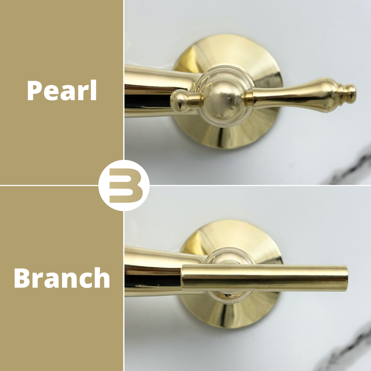 Unlacquered brass wall faucet, 10.25" high, 8" spread with lever handles – alternate view 8