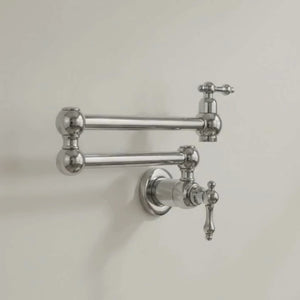Polished Nickel Pot Filler with Lever Handles