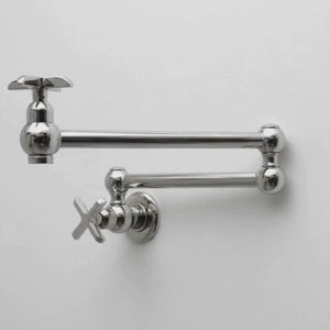 Polished Nickel Pot Filler with Cross Handles