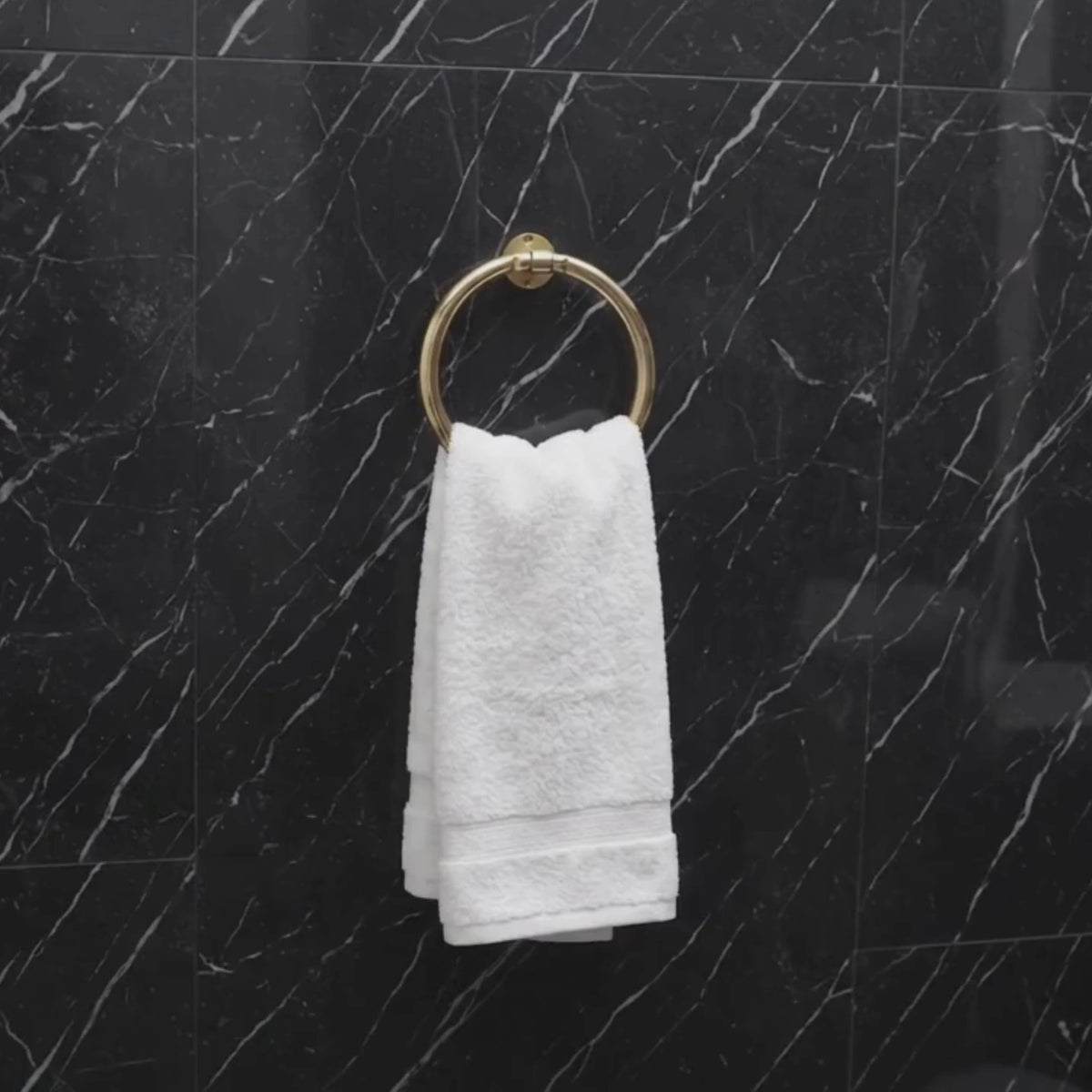 Unlacquered Brass Towel Holder, Solid Brass Towel Hanger, Bathroom Wall Mounted Towel Ring