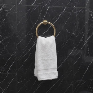 Unlacquered Brass Towel Holder, Solid Brass Towel Hanger, Bathroom Wall Mounted Towel Ring