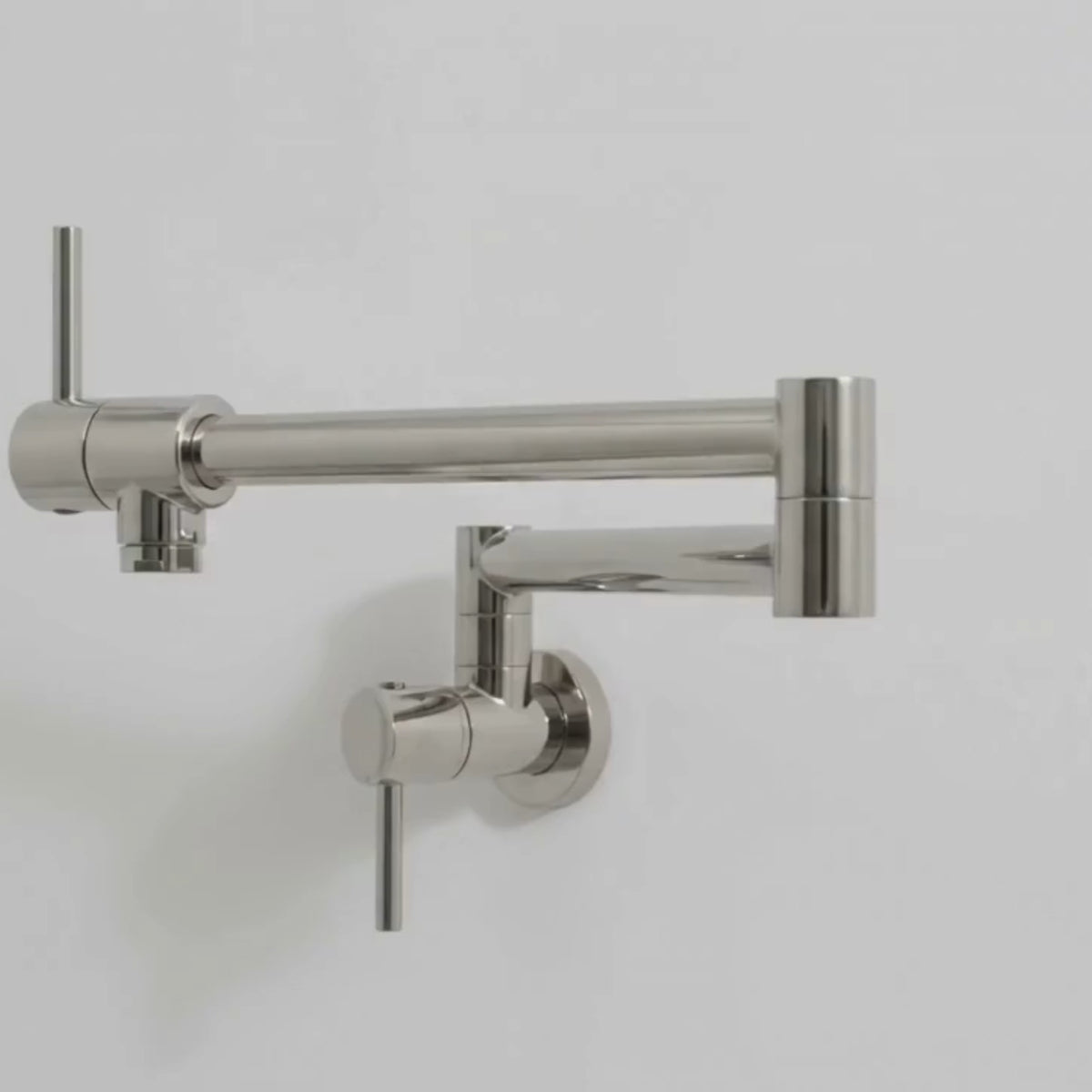 Polished Nickel Wall-Mount Pot Filler
