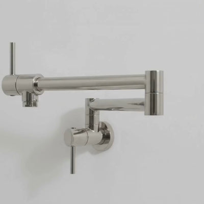 Polished Nickel Wall-Mount Pot Filler