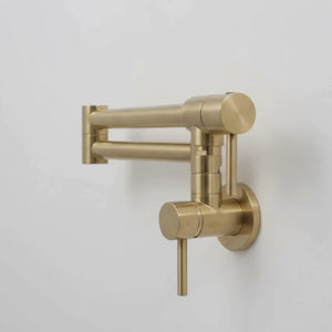Unlacquered Brass Double-Joint Pot Filler with Lever Handles